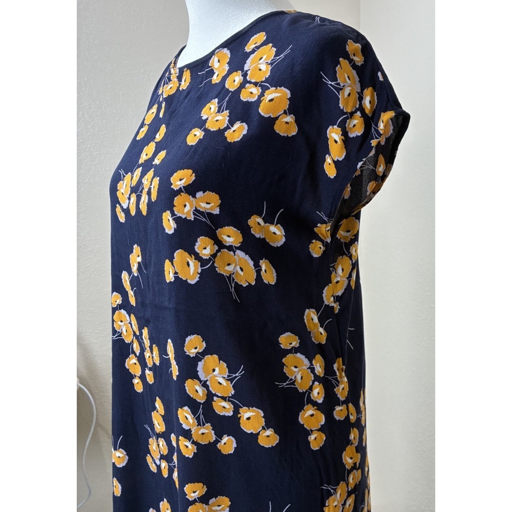 Popsugar Women's Flutter Sleeve Garden Party Dress Size S Floral Whimsical Sheer